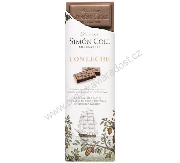 Simón Coll mléčná 32% čokoláda 25 g