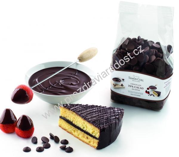 Simón Coll čokoláda 70% pecky 500 g