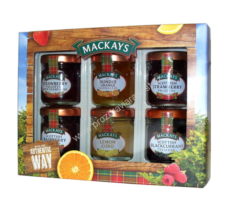 Dárková sada džemů a zavařenin 6x42 g Mackays