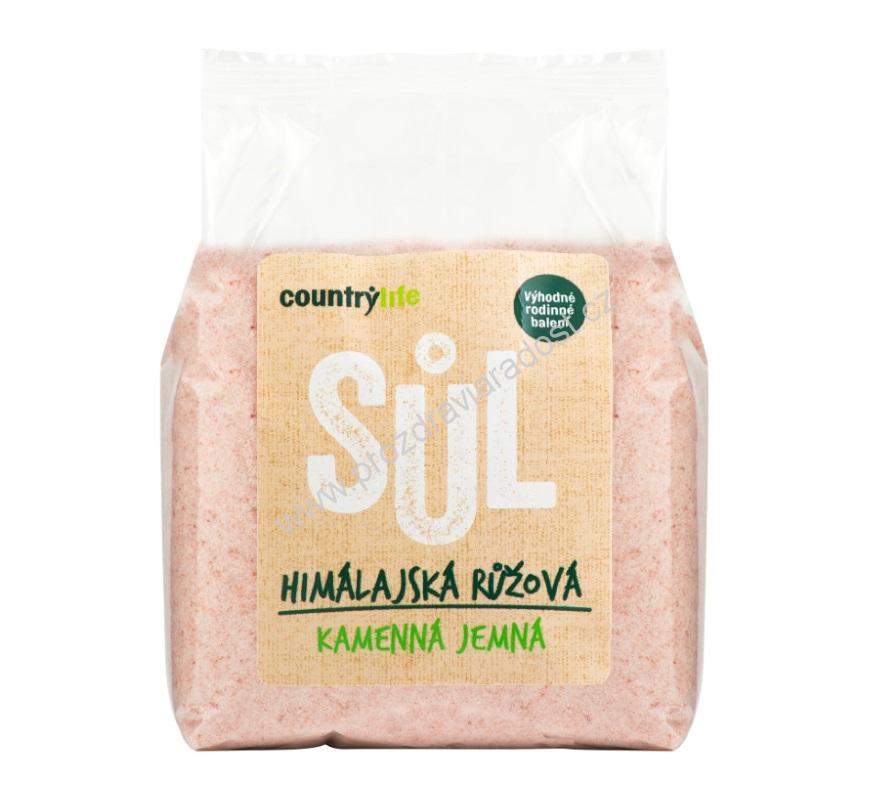 Sůl Himálajská růžová jemná 1 kg COUNTRY LIFE