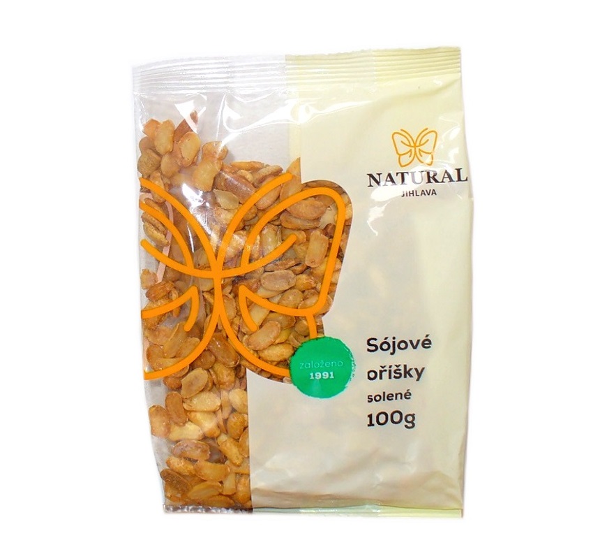 Sójové oříšky pražené solené 100 g NATURAL J.