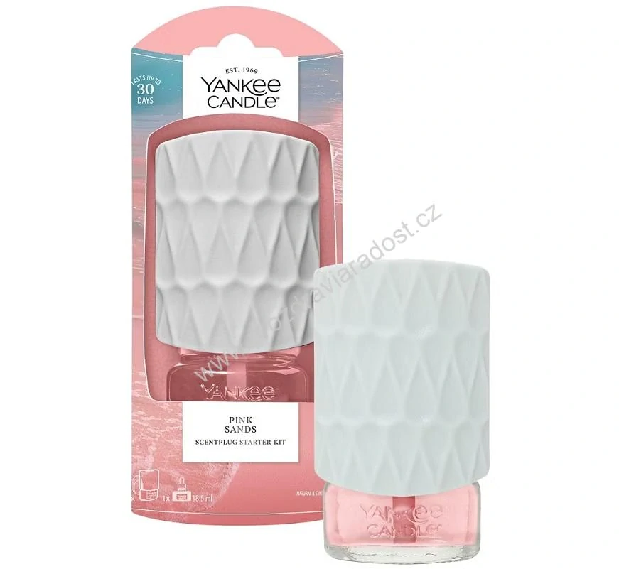 Yankee Candle strojek + vůně do elektrické zásuvky + vůně Pink Sands