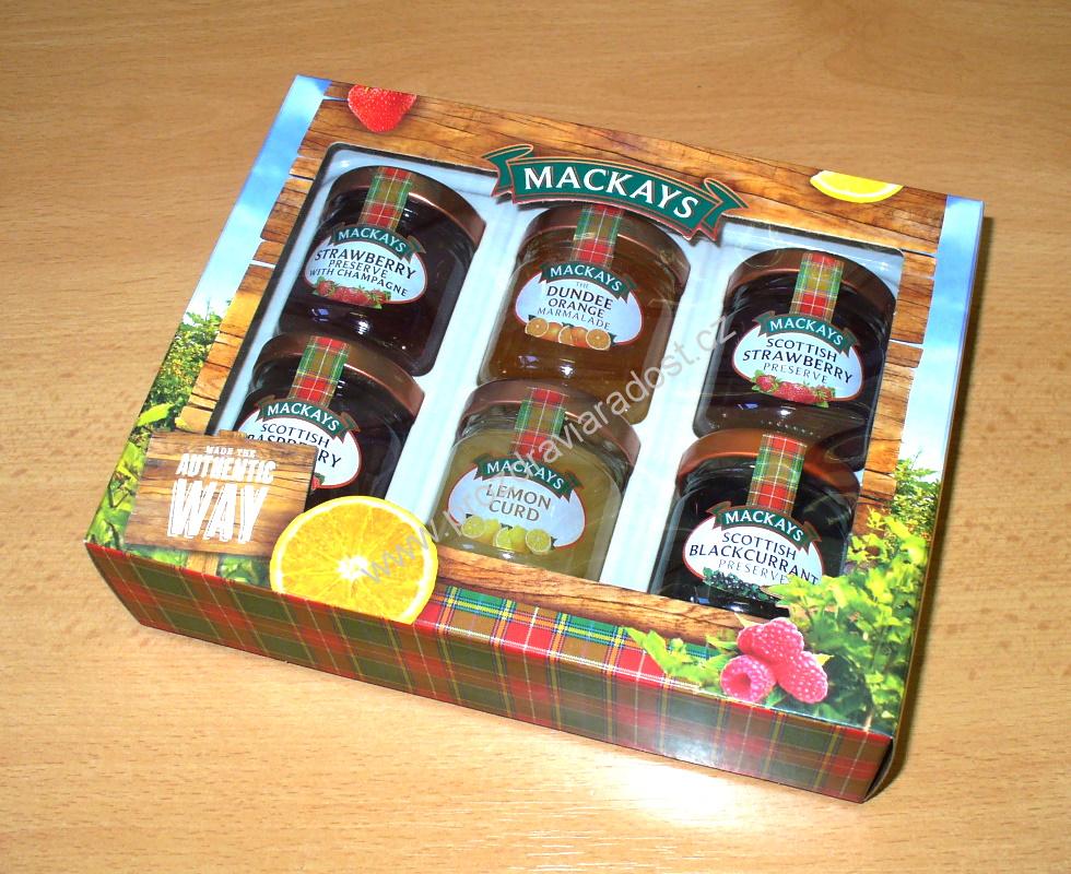 Dárková sada džemů a zavařenin 6x42 g Mackays