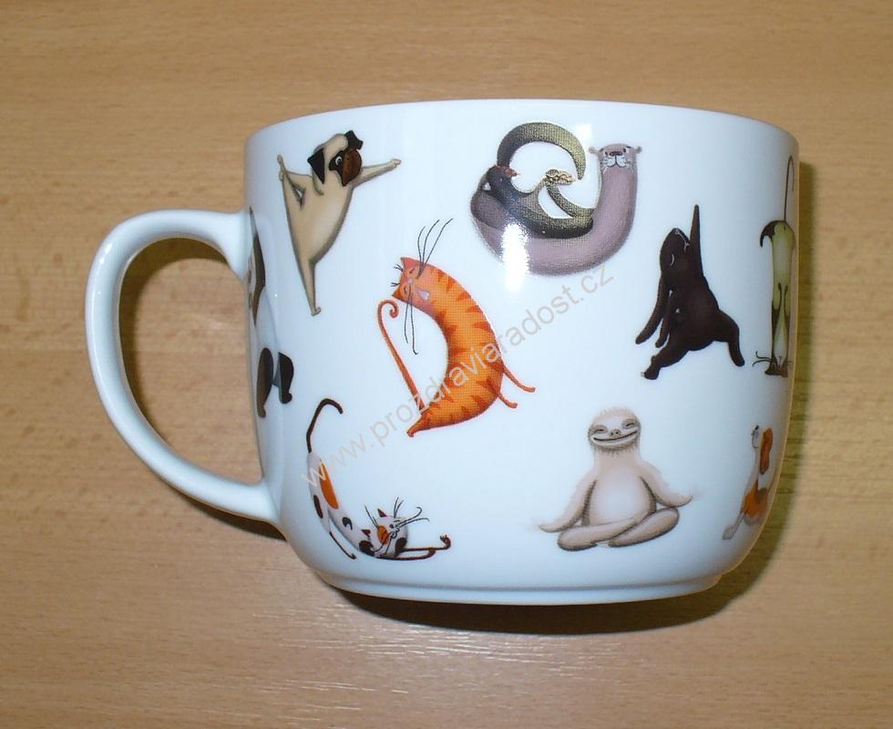 Porcelánový hrnek Hodina jógy 750 ml