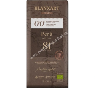 Čokoláda 81% Peru neslazená 80 g BIO BLANXART
