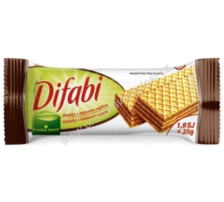 Difabi Oplatky s kakaovou náplní 35 g PLH