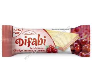 Difabi Oplatka s brusinkovou náplní 25 g PLH