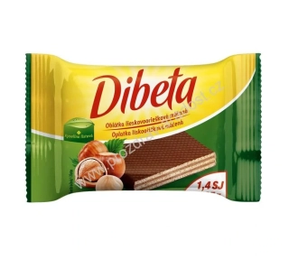 Dibeta Oplatka lískooříšková celolomáčená 25 g PLH