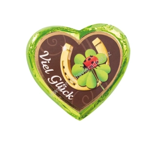 Čokoládové srdce s nugátovým krémem 24 g Günthart (Pro štěstí v češtině)