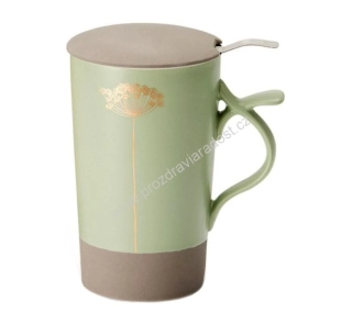 Porcelánový hrnek Nava zelený 400 ml OXALIS