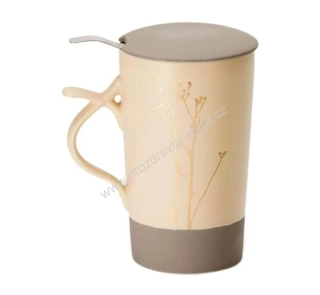 Porcelánový hrnek Nava béžový 400 ml OXALIS
