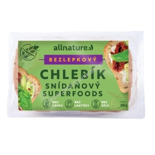 Chléb snídaňový - superfoods bez lepku 350 g ALLNATURE