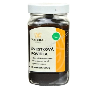 Švestková povidla bez přidaného cukru 500 g NATURAL J.