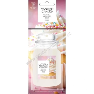 Yankee Candle vůně do auta visačka papír Vanilla Cupcake