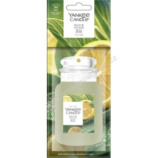Yankee Candle vůně do auta visačka papír Sage & Citrus