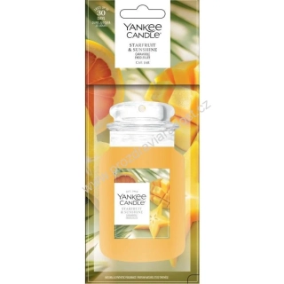 Yankee Candle vůně do auta visačka papír Starfruit & Sunshine