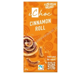 iChoc čokoláda skořicová rolka 80 g Bio vegan