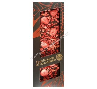 Hořká čokoláda Exclusive s jahodami 120 g T-SEVERKA