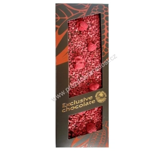 Hořká čokoláda Exclusive s malinami 120 g T-SEVERKA