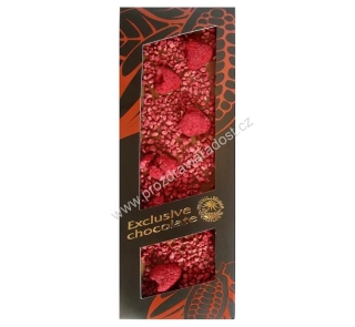 Mléčná čokoláda Exclusive s malinami 120 g T-SEVERKA