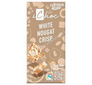 iChoc bílý nugát s oříšky 80 g Bio vegan