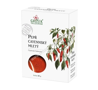 Koření Pepř cayennský mletý 40 g GREŠÍK