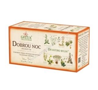 Bylinný čaj Dobrou noc 30x1,5 g GREŠÍK