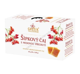 Šípkový čaj s medovou příchutí 20x3 g GREŠÍK