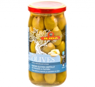 Olivy zelené s mandlí 370 g ILIDA