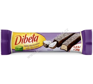 Dibeta Oplatky kokosové celomáčené 34 g PLH