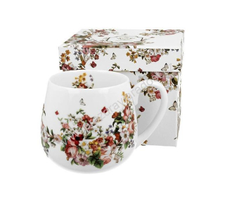 Porcelánový hrnek 430 ml Vintage flowers white