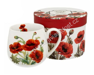 Porcelánový hrnek 430 ml Vlčí máky baculka